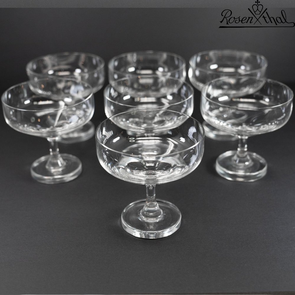 Rosenthal Crystal Stemware Champaign Coupe Glasses (set of 7)